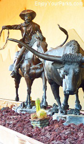 Statue, North Dakota Cowboy Hall of Fame, Medora