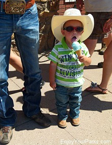 Young Visitor enjoying the Cody 4th of July Parade