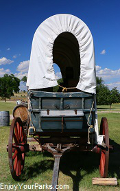 Covered wagon, Fort Laramie National Historic Site, Wyoming