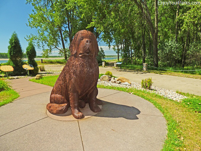 Newfoundland dog Seaman at Fort Mandan, North Dakota
