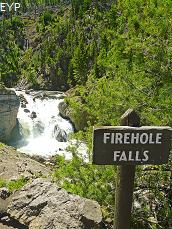 Firehole Falls on the Firehole River Drive, Madison Junction Area, Yellowstone National Park