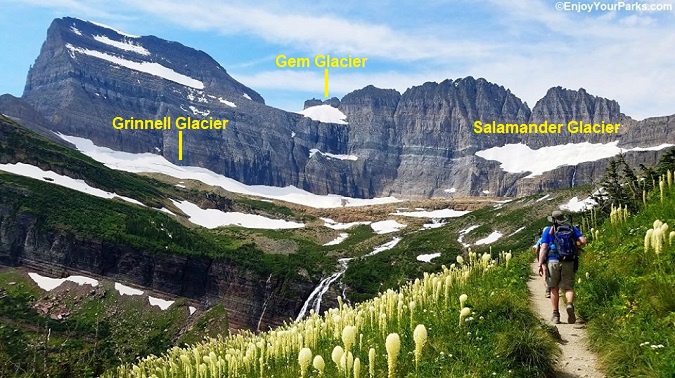 The Grinnell Glacier Trail takes you directly to the foot of Grinnell Glacier.
