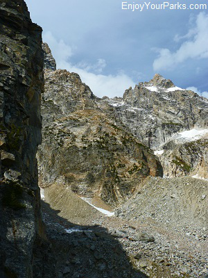 View of Mount Owens from base of Disappointment Peak, Amphitheater Lake, Grand Teton National Park