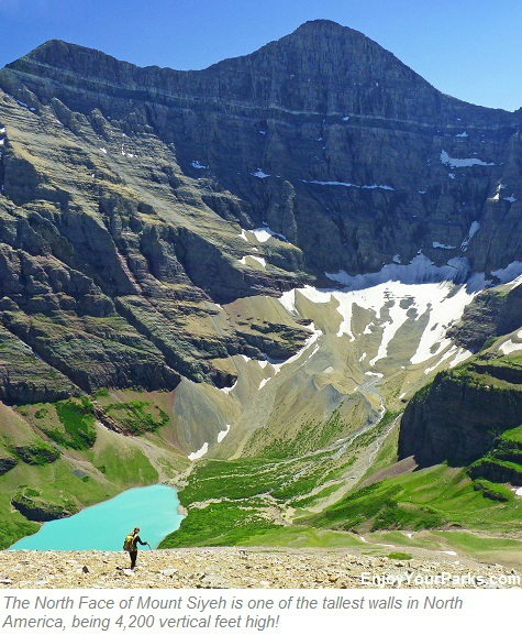 North Face of Mount Siyeh above Cracker Lake, Glacier Park