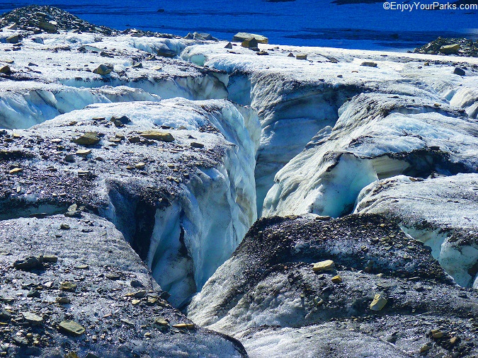 Crevasses on Grinnell Glacier.
