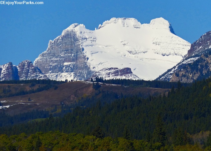 Old Sun Glacier as viewed from U.S. Highway 89 between St. Mary and Babb.
