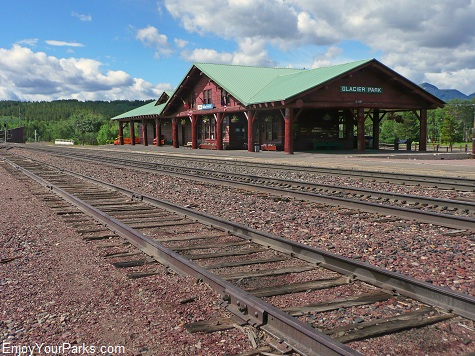 Amtrak Station, Glacier Park Lodge, East Glacier Montana, Glacier National Park