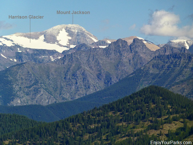 Mount Jackson with Harrison Glacier as viewed from Scalplock Lookout, Glacier National Park
