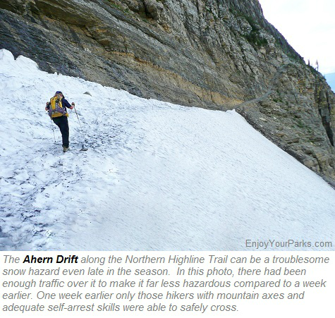 Ahern Drift, Northern Highline Trail, Glacier Park