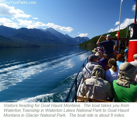 Waterton Lake Boat Tour, Goat Haunt Montana, Glacier Park