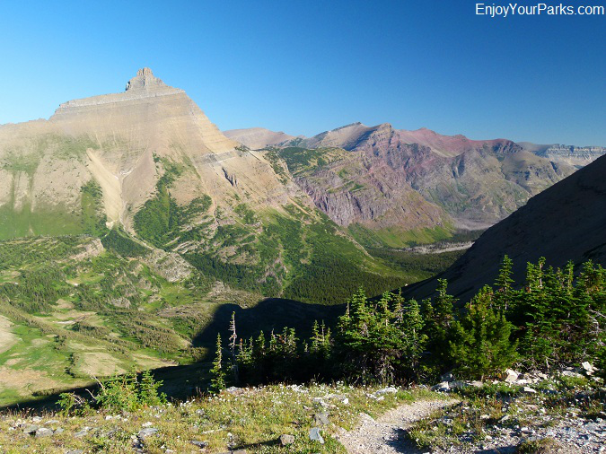 View of Hudson Bay Creek Valley from Triple Divide Pass, Glacier National Park