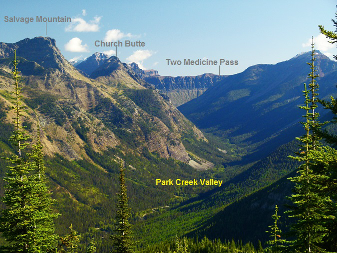 Park Creek Valley as viewed from the Scalplock Lookout, Glacier National Park
