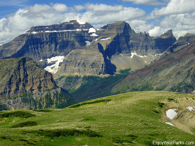 View of Mount Cleveland from Lee Ridge in Glacier National Park