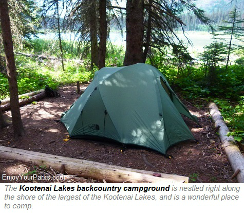 Kootenai Lakes backcountry campground, Glacier Park
