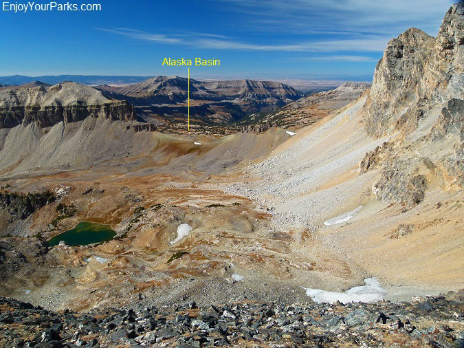 A view of the Alaska Basin Area from the Summit of Static Peak in Grand Teton National Park