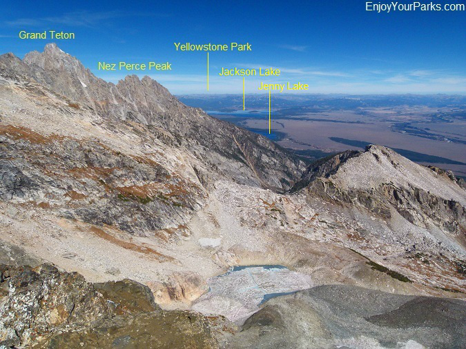 View to the northwest from the Summit of Static Peak in Grand Teton National Park
