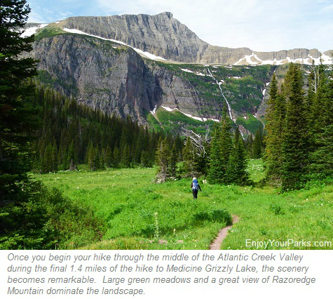 Razoredge Mountain, Medicine Grizzly Lake Trail, Glacier National Park
