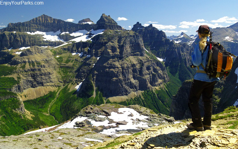 Thunderbird Mountain as viewed from the Boulder Pass Overlook, Bouldeer Pass Trail, Glacier National Park