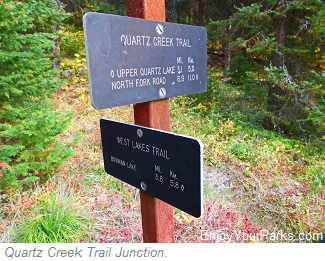 Quartz Creek Junction, Quartz Lake Loop Trail, Glacier National Park