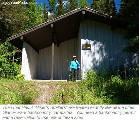 Goat Haunt Hiker's Shelters, Glacier Park