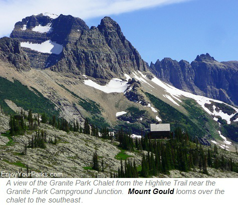 Granite Park Chalet with Mount Gould, Glacier Park