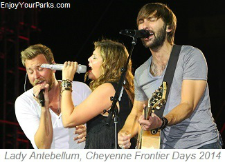 Lady Antebellum performing at Cheyenne Frontier Days 2014