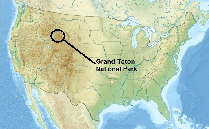 United States Map, Grand Teton National Park