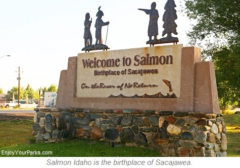 Iconic two story high owl, Salmon Idaho