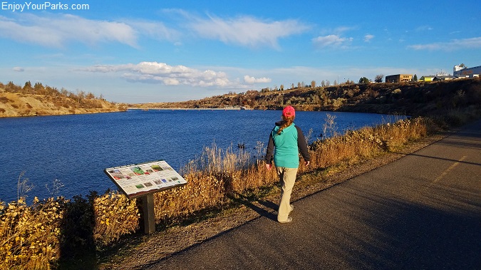 "The River Trail" in Great Falls Montana takes you along the banks of the Missouri River.