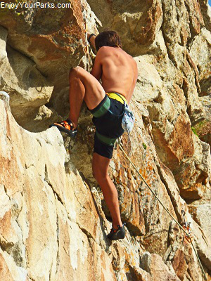 Rock climber, Castle Rocks State Park, Idaho