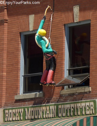 Interesting characters scaling the buildings in Downtown Kalispell.