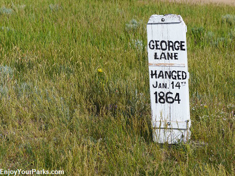 George Lane Tombstone on Boot Hill, Virginia City Montana