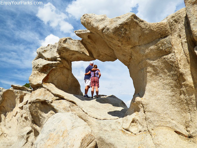 Hikers on Window Arch Trail, City of Rocks National Reserve, Idaho