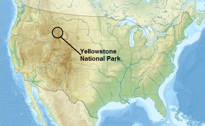 Yellowstone National Park, United States Map