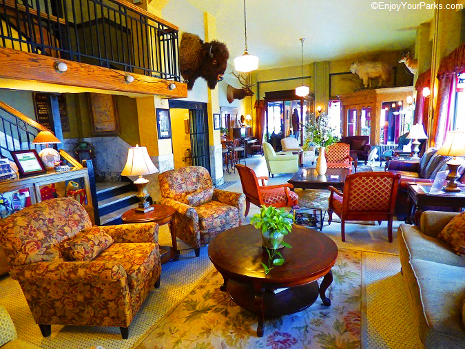 Inside the lobby of the Historic Murray Hotel in Livingston Montana.