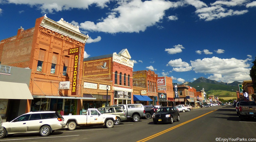 Historic Downtown Livingston Montana.