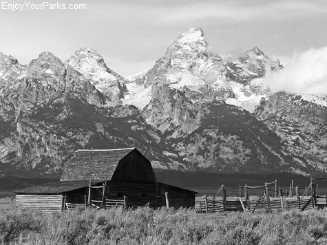 John Moulton Barn and Teton Range, Grand Teton National Park