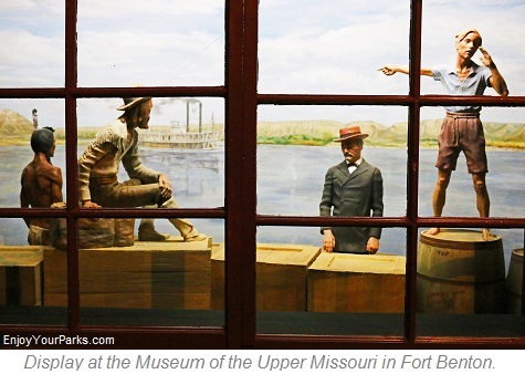 Steamboat display at the Museum of the Upper Missouri, Fort Benton Montana