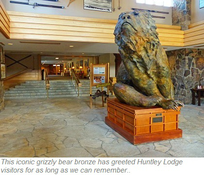 Grizzly bear bronze, Huntley Lodge at Big Sky Resort Montana