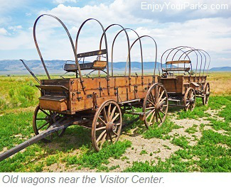 Old wagons, City of Rocks National Reserve Visitor Center, Idaho