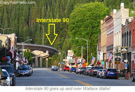 Interstate 90, Wallace Idaho