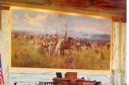 Charles M. Russell painting in the Montana House of Representives