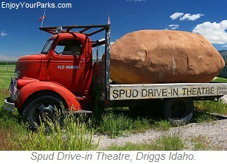 Spud Drive-In Theatre, Driggs Idaho, Teton Scenic Byway