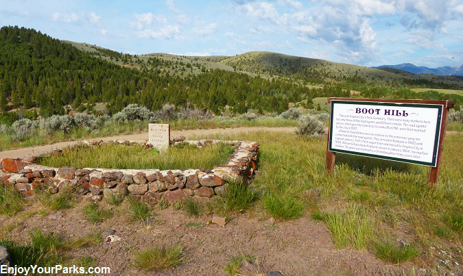 William and Clara Dalton Grave Site on Boot Hill, Virginia City Montana