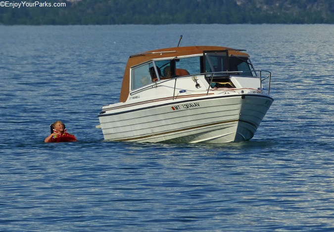 Boating on Flathead Lake