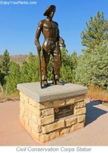 Civil Conservation Corp Statue, Guernsey State Park, Wyoming