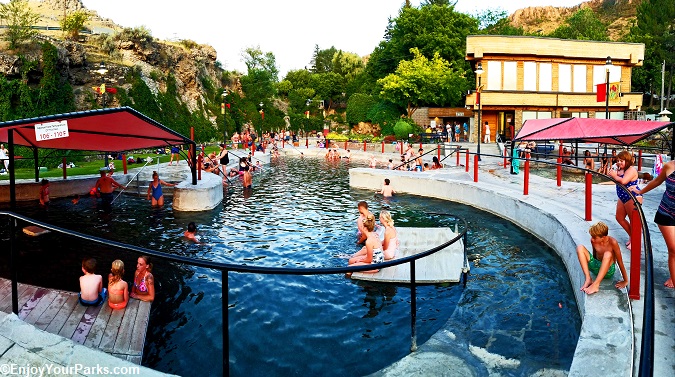 This is the Lava Hot Springs pool that ranges from 106 to 110 degrees F.