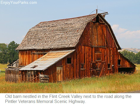 Old barn, Flint Creek Valley, Pintler Veterans Memorial Scenic Highway, Montana