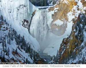 Lower Falls of the Yellowstone River, Yellowstone in Winter, Yellowstone National Park