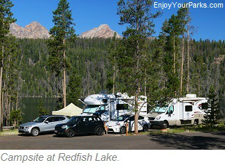 Redfish Lake Campsite, Sawtooth National Recreation Area, Idaho